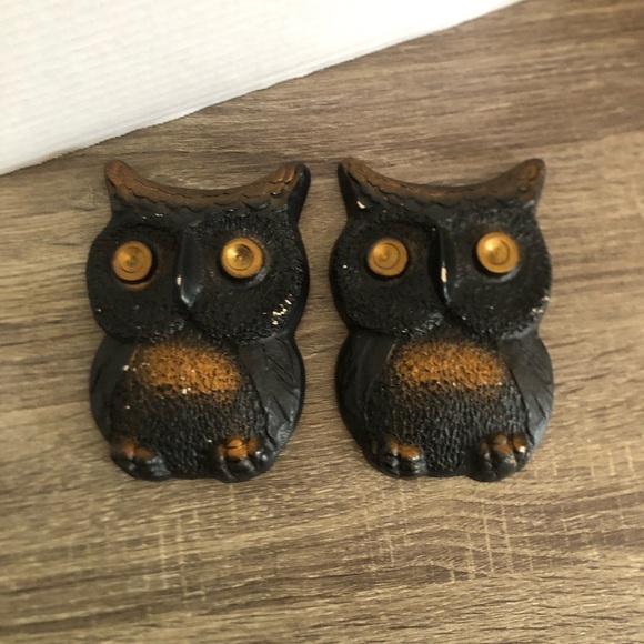 Vtg MCM Chalkware Pair of Owls - Picture 3 of 12